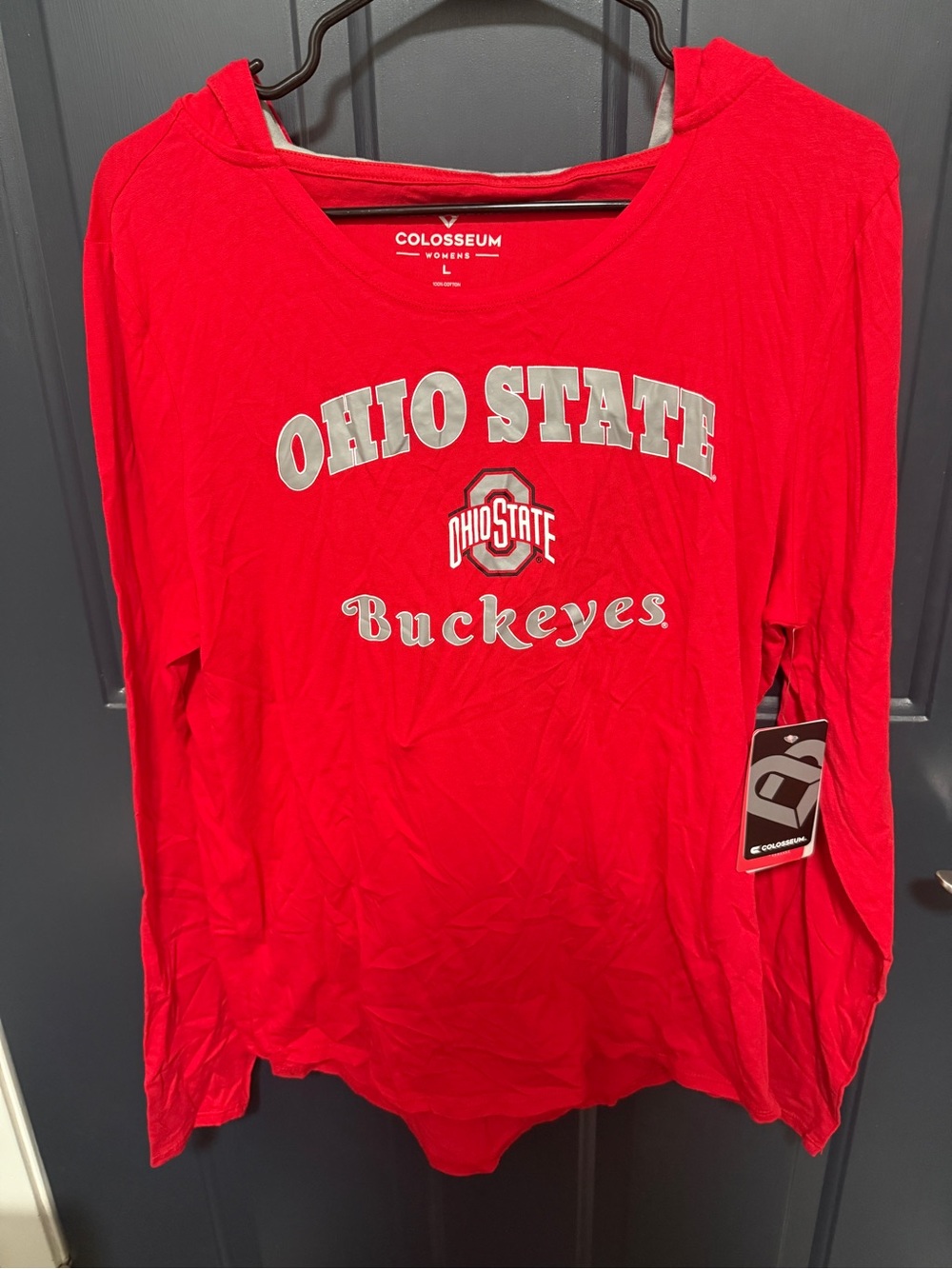 Colosseum Ohio State Buckeyes Red Women's Long Sleeve Hoodie